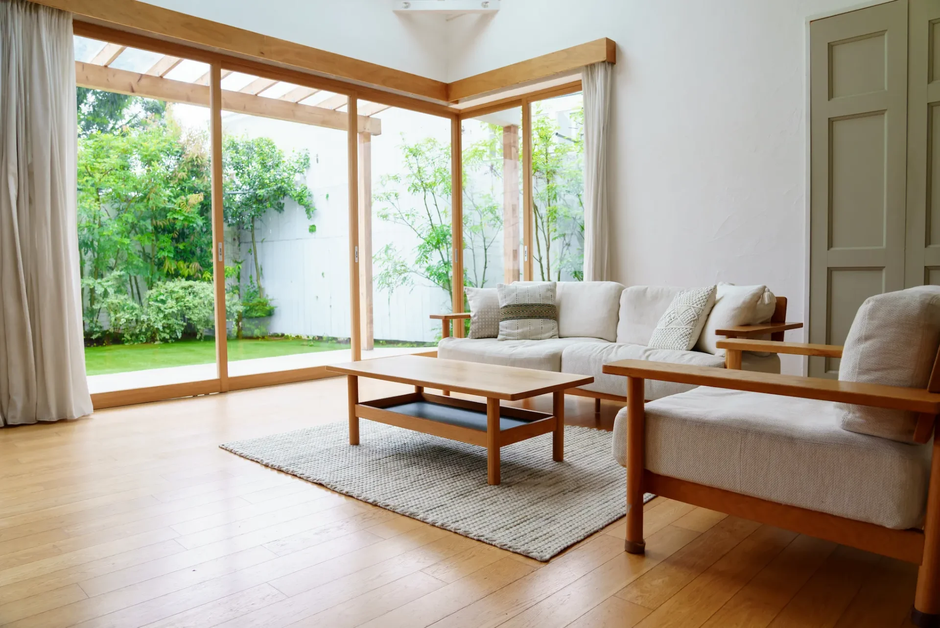 Modern open-concept living room in a Fresno home renovation